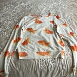 Lightweight fish long sleeve sweatshirt top